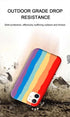 Luxury Rainbow Silicone Case For iPhone 11 X Xr Xs Max Case 12 11 Pro Max 6 6s 7 8 Plus Modern Colorful Shockproof Back Cover Rainbow Color Soft Silicon Back Cover Case