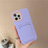 Modern Card Candy Color Phone Case For iPhone 12 11 13 Pro Max 12 13 Pro 11 Shockproof Bumper Soft Back Cover Colorful Silicone Phone Cover