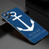 Anchor Boat Ship Wheel Phone Case For iPhone 13 12 Mini 11 Pro XS Max XR X 8 7 6S 6 Plus 5S 5 SE 2020 Black Cover Custom Anchor Hard Back Cover Case