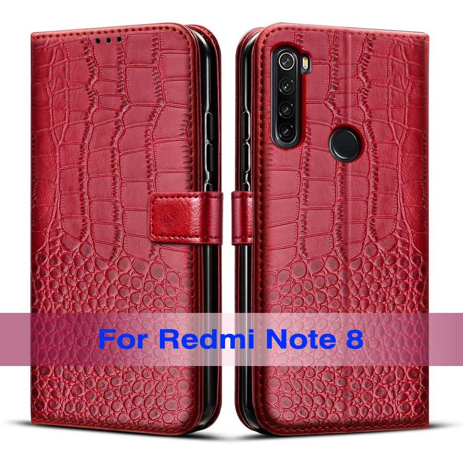 Shockproof Magnetic Case For Xiaomi Redmi Note 8 Pro Phone Case Flip Leather Case Mobile Silicone Shell Cover With Card Slots  Inner with Viewing Stand Card Holder Wrist Strap Leather Wallet Case