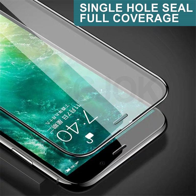 100D Curved Edge Full Cover Tempered Glass On The For iPhone 7 8 Plus Screen Protective Glass For iPhone 7 8 6 6S Plus Film Shock Absorbent Heavy Duty Protective Screen Glass