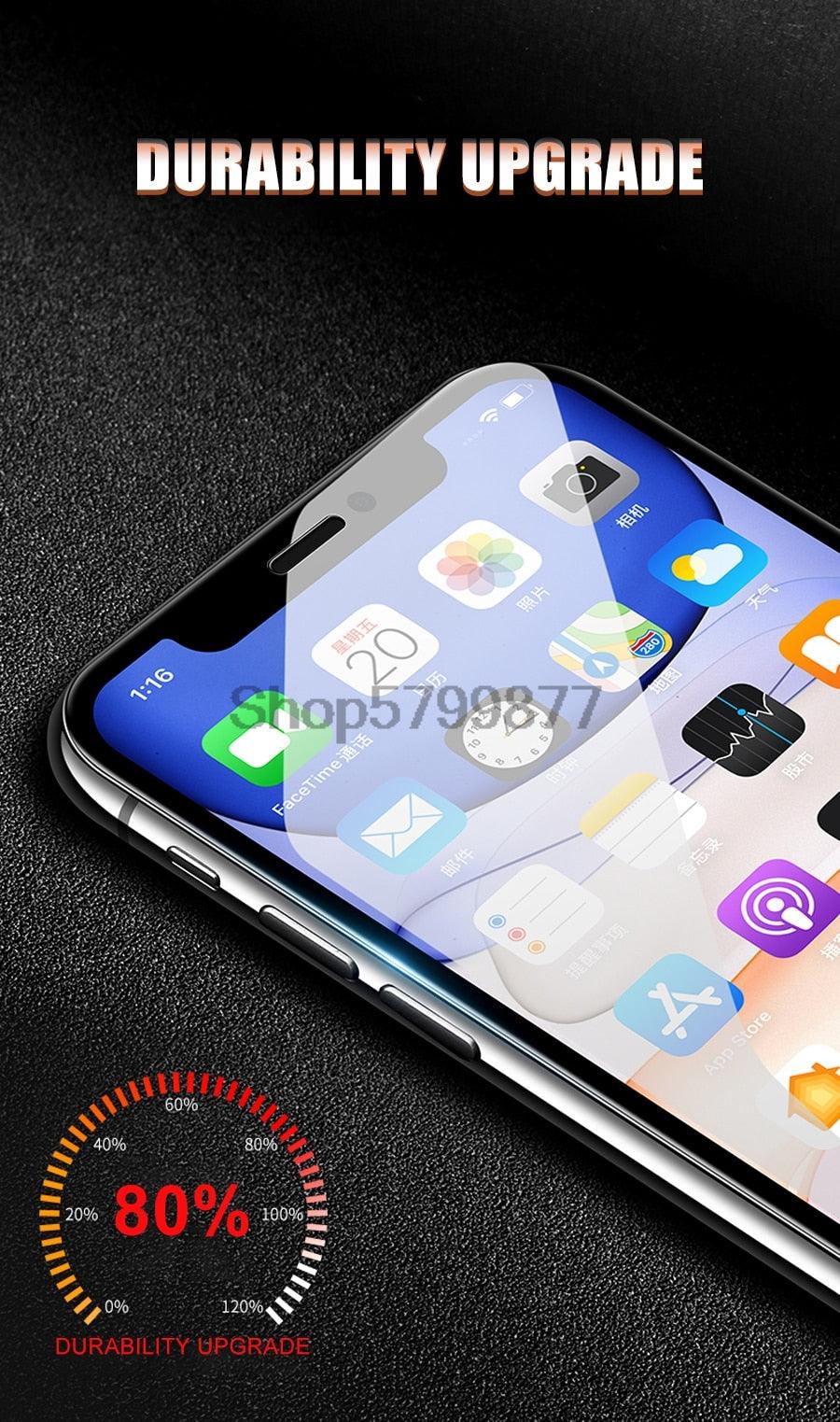 200D Curved Soft Edge Tempered Glass For iPhone 8 7 6 6S Plus SE 2020 Protective Glass X XR 11 Pro Xs Max Screen Protector Film Tempered Glass Screen protector for iPhone Easy Installation 9H Hardness Scratch Resistant Screen Protector