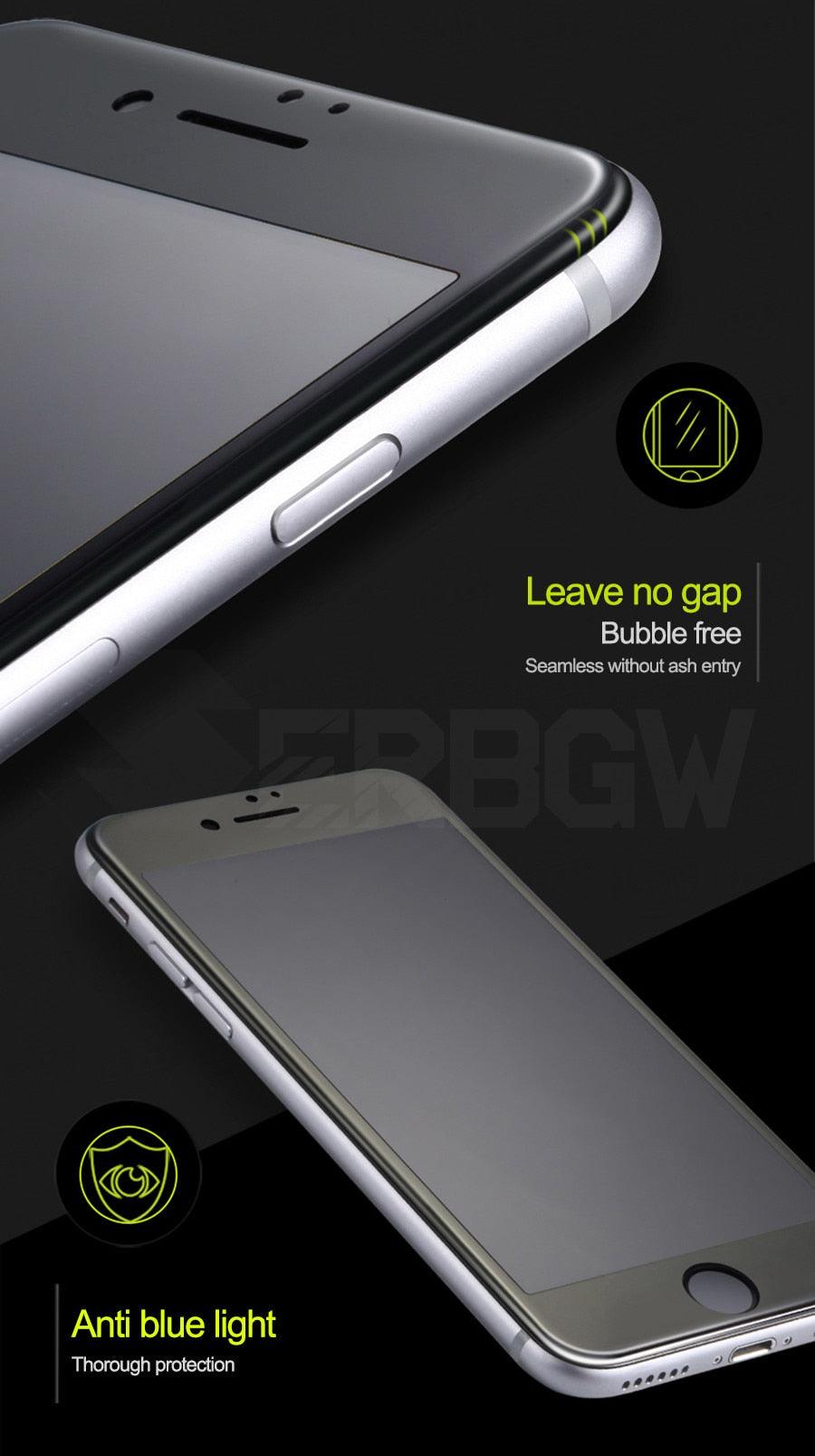 9D Curved Full Cover Tempered Glass On For iPhone 7 8 Plus Soft Edge Screen Protective Glass For iPhone 7 8 6 6S Plus Film Case Tempered Glass Screen Guard