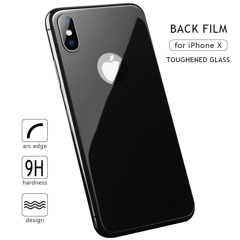 9D Protective Back Tempered Glass For iPhone 13 12 11 Pro MAX 7 8 Plus Full Cover Screen Protector Film For iPhone XS MAX XR Ultra Thin All -Coverage Full Glass Back Tempered Glass Screen Protector Film for iPhone