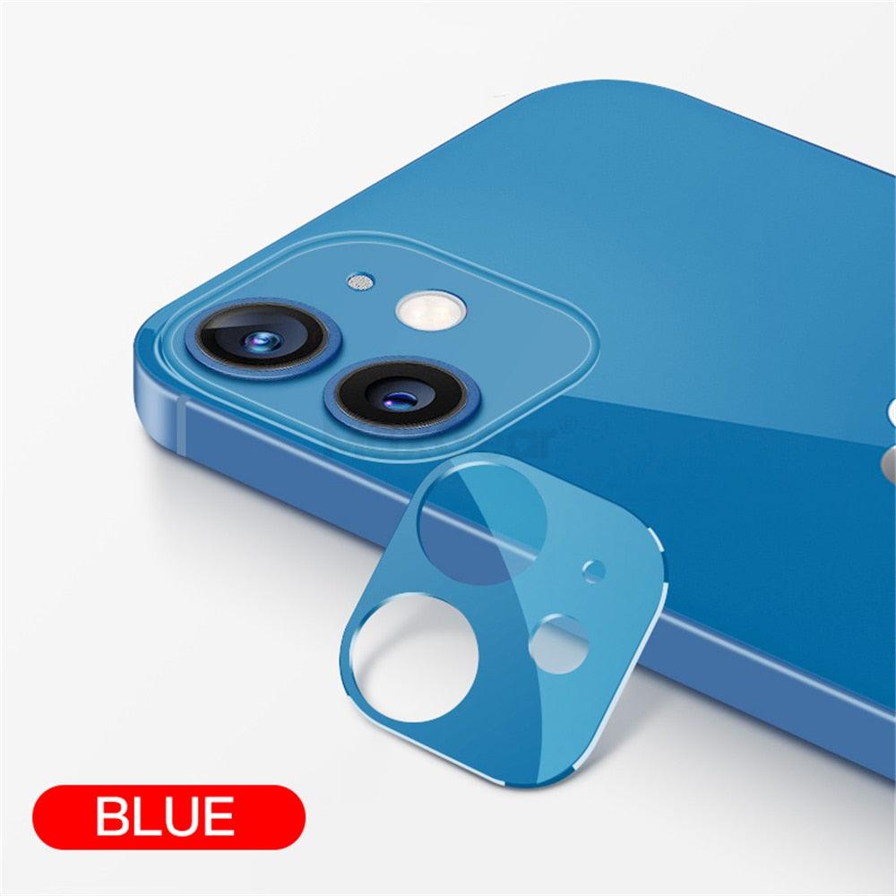 Camera Lens Tempered Glass For iPhone 12 11 Pro Max 12 Mini Full Cover Camera Ring Protector Sticker On iPhone12 Anti Scratch Camera Lens Protector 9H HD Camera Tempered Glass