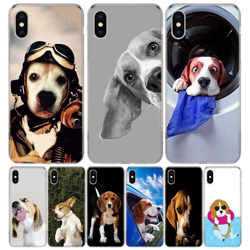 Beagle Dog Phone Case For Iphone 11 13 14 Pro Max 12 Mini Phone Case X Xs Xr 6 6s 8 7 Plus Se 5 5s Cover Snuggle Beagle Puppy Dog Hard Case