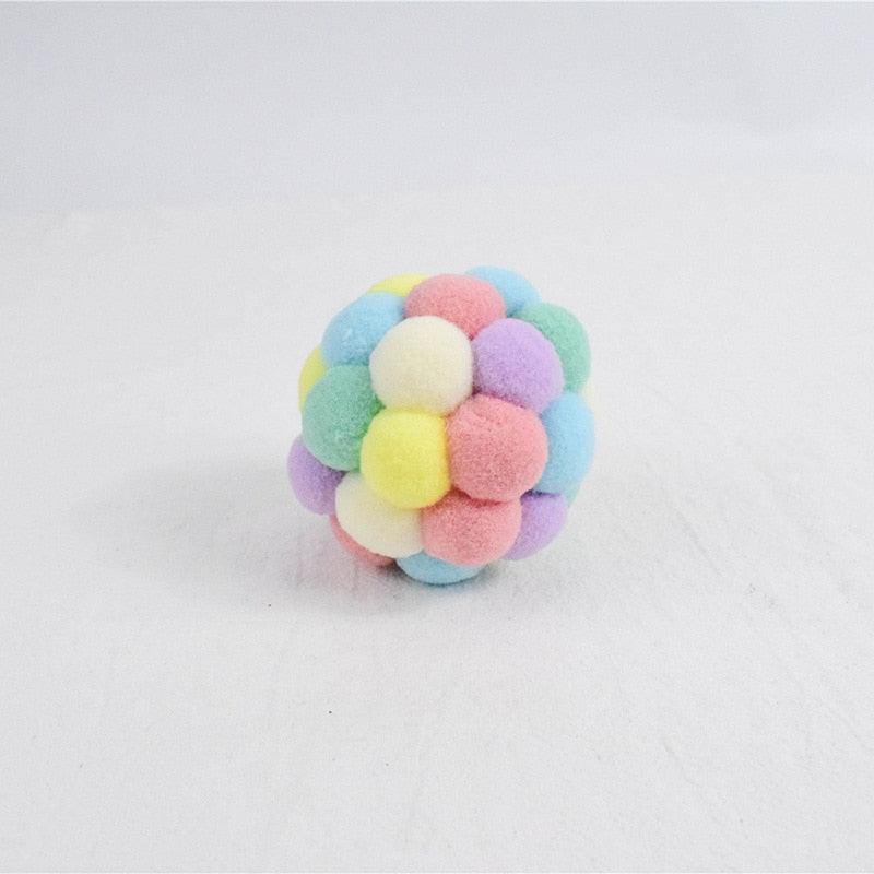 Fashion New Plush Pet Toy Cat and Dog Self-Hey Funny Cat Bite-Resistant Toy Ball Cute Funny Interactive Toy Balls For Cats Multicolor Toy Balls For Cat