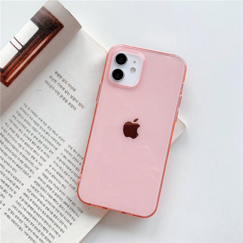 Shockproof Bumper Cover Anti-Scratch Protective Slim Thin Phone Case for iPhone Candy Color Transparent Silicone Phone Case For iPhone 14 12 13 Mini 14 Pro Max Clear Soft Cover