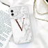 White A-Z Marble Texture Phone Cover For Iphone 12 Mini Soft Silicone Back Case Solid Name Phone Case Luxury Screen Camera Protection Shockproof Soft Cover