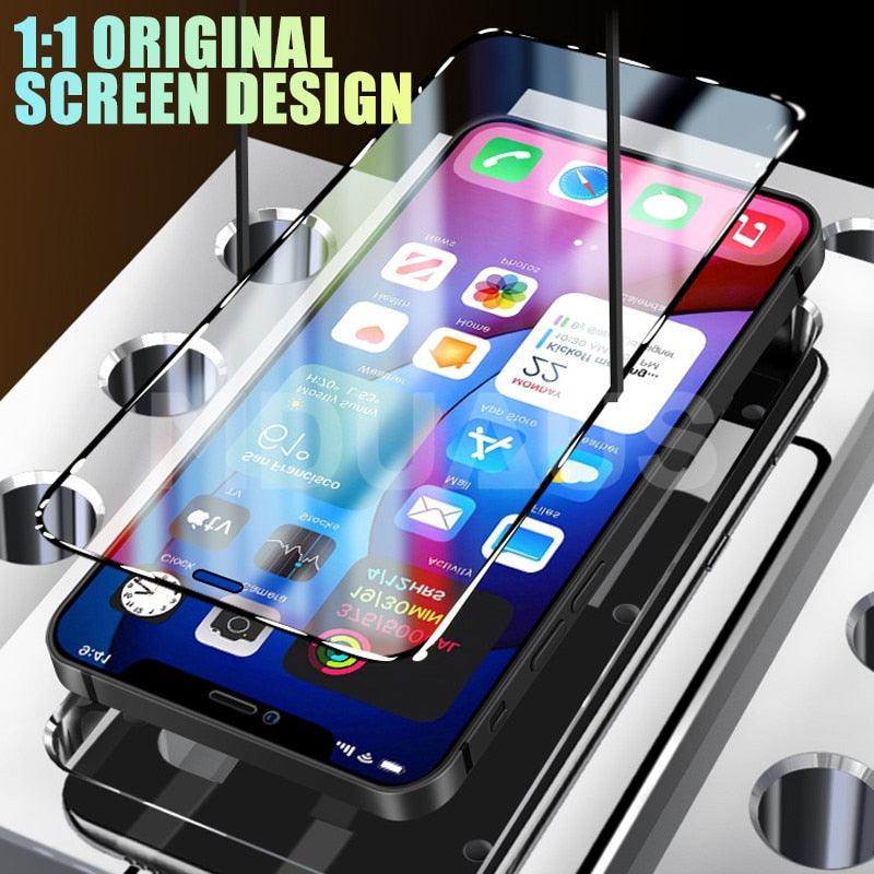 9999D Full Cover Glass For iPhone 11 12 Pro XS Max X XR 12 mini Screen Protector iPhone 8 7 6 6S Plus Tempered Glass Film Case Full Coverage Front Tempered Glass Screen Protector for iPhone