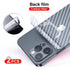 2Pcs Carbon Fiber Matte Back Film For iPhone 14 13 12 Mini 11 Pro XR X XS Max 7 8 Plus SE3 Transparent Scratch Resistant Sticker Slim Fit Clear Transparent 3D Carbon Fiber Back Skin Rear Screen Guard Protector Sticker