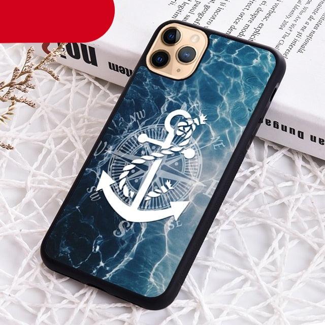 Blue Boat Anchor Printing Drawing Protection Phone Case For Iphone 14 Se 6 7 8 Plus Xr Xs 11 12 13 Pro Max Galaxy S21 22 Silicone Case Toy Story Protective Cover For Iphone