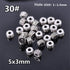 50pcs Silver Color Metal Alloy Loose Spacer Beads lot for Earring Necklace Bracelet Jewelry Making Findings Crafts Round Column Loose Beads Antique Silver Carved Spacer Beads for Jewelry Making