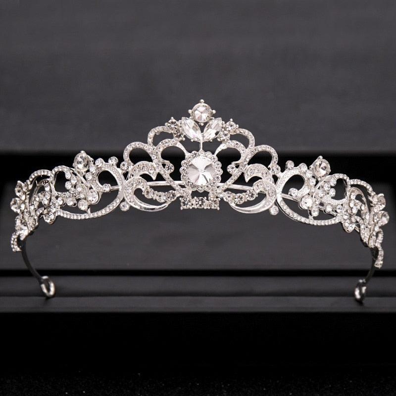 Wedding Crown Hair Jewelry Bridal  Hair Accessories Women Crown Rhinestones Crystal Tiaras Bride Queen Party Crowns Gift Bridal Headdress Wedding Hair Jewelry Bridal Hair Accessories Women Rhinestones Crystal Tiaras