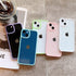 Unisex Cute Shockproof Silicone Bumper Phone Case For iPhone 14 11 12 13 Pro Max Colorful Transparent Protection Back Cover Silicone Protective Cover For iPhone