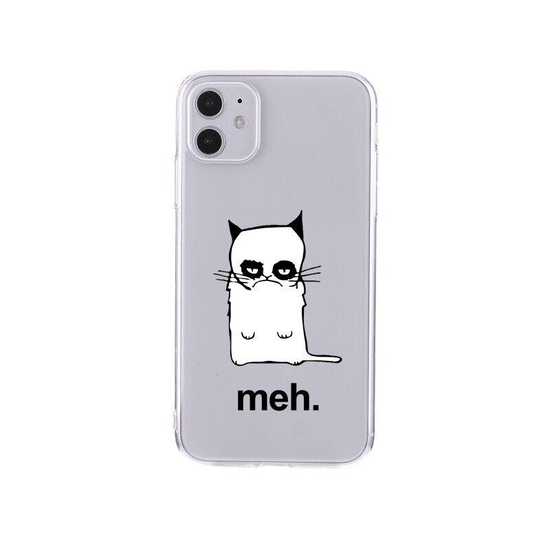 Cute Cartoons Black Cat Transparent Phone Cover For Iphone 14 14promax 14plus 13promax 13 12 11 Shockproof Clear Phone Case Adorable Soft Girls Print Cat Design Clear Cute Flexible Silicone Phone Case