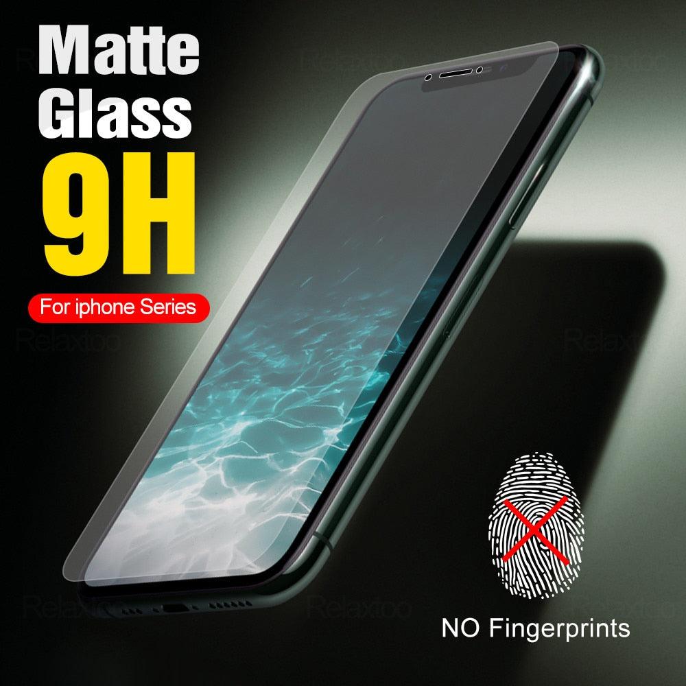 2 Pcs/lot Matte Tempered Glass On For Iphone 14 13 12 Mini 11 Pro X Xs Max Xr 8 7 6 Plus Protective Protector Glass Film Anti-spy Tempered Glass Film Anti-scratch Case-friendly Screen Protector For Iphone