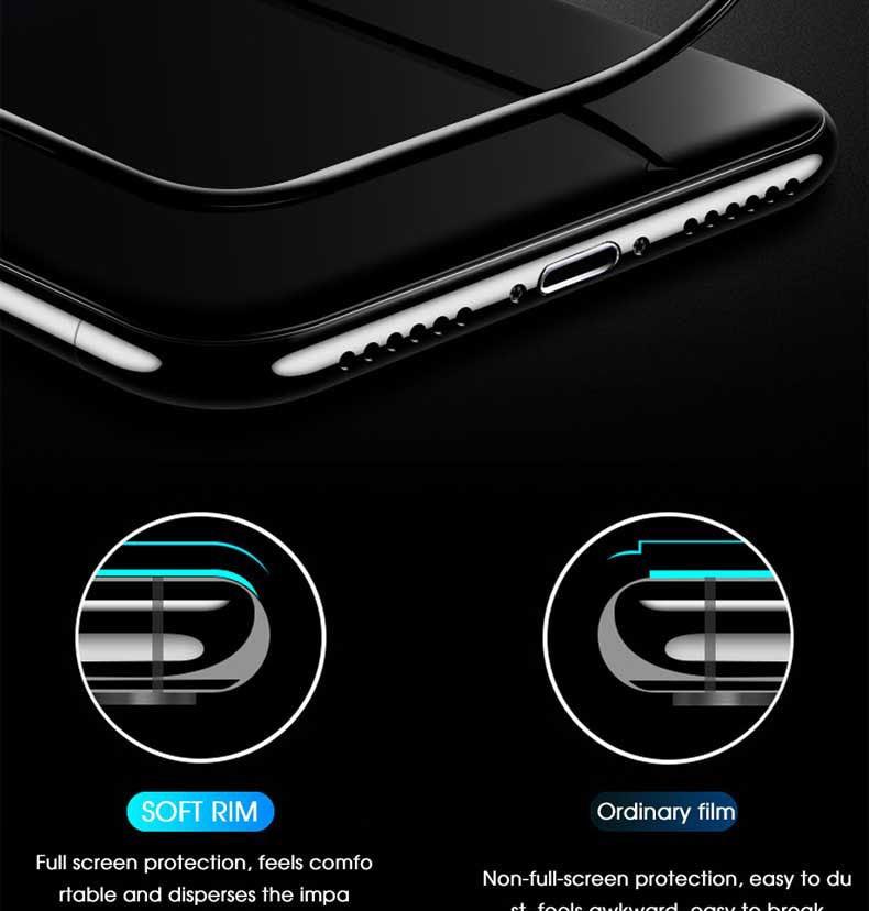 2000D Curved Edge Tempered Glass For iPhone SE 2020 6 6S 7 8 Plus Full Cover Glass on iPhone 11 Pro XS Max X XR Screen Protector Screen Protector No Side Bezel Easy Installation Frame 3X Stronger Screen Protector