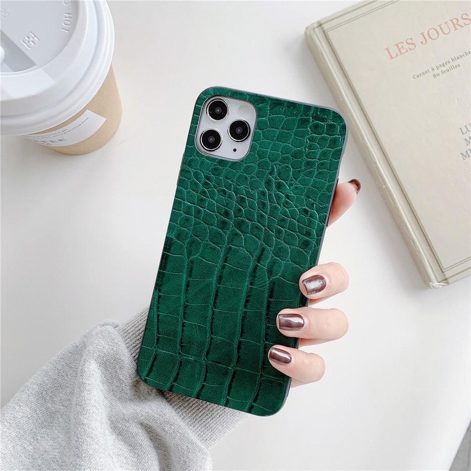 Retro Crocodile Leopard Snake Zebra Pattern Texture PU Leather Cases For iPhone 14 13 Phone Cover Unique Design Shockproof Soft Grip Leather Phone Case For iPhone