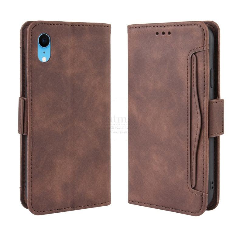 Wallet Cases For iPhone XR Case Magnetic Closure Flip Cover For iPhone X XS Max Leather Card Photo Holder Phone Bags PU Leather Flip Case Cover Stand Pocket for iPhone