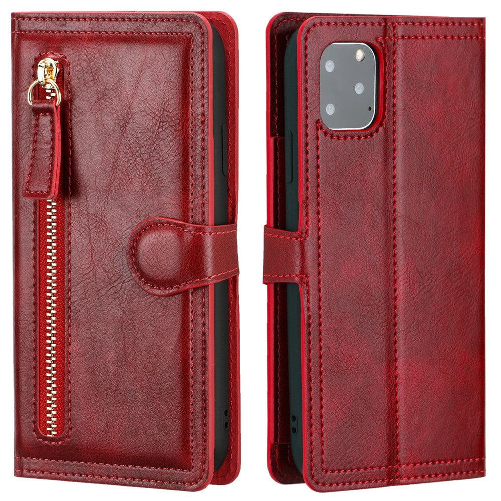 Luxury Leather Flip Wallet Case For iPhone 14 13 12 11 Pro MAX  X XS XR Card Holder Stand Cover Retro Brown Card Holder Slots Pocket Case PU Leather Magnetic Closure Kickstand Shockproof Flip Case