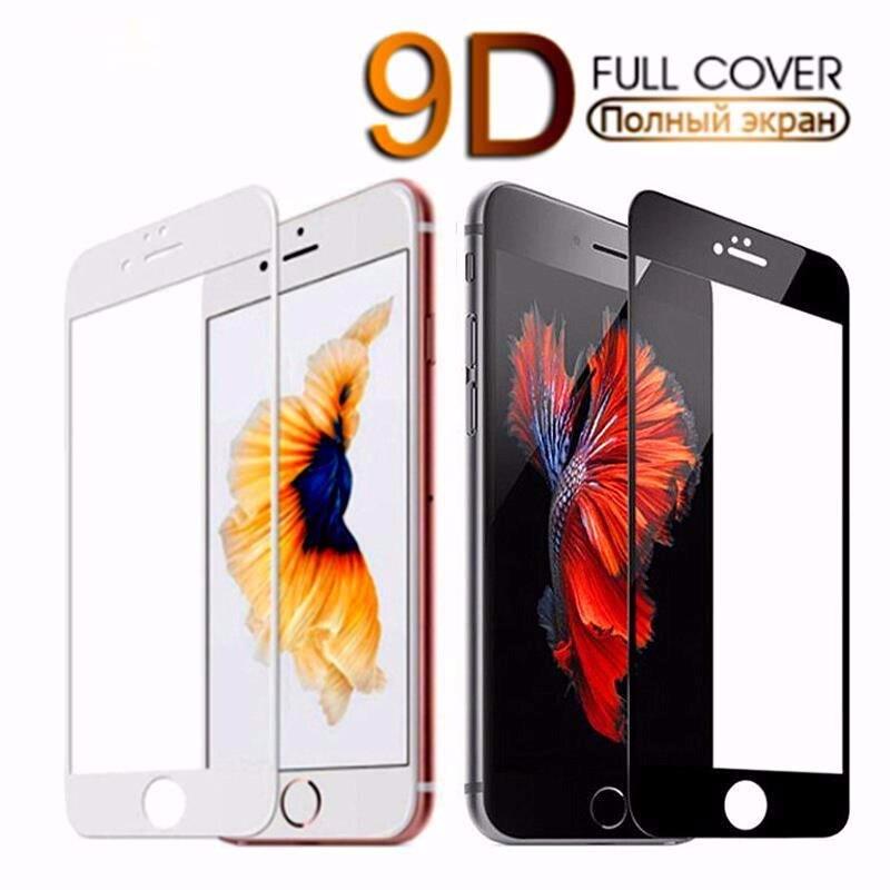 9D Full Cover Protective Glass IPhone 7 Plus 8 6 6S 5 XR XS Max Tempered Glass Iphone X Screen Protector for IPhone Se 2020 Case Scratch Resistant Easy Install Bubble Free Case Friendly Screen Protection iPhone Glass