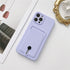 New Candy Color Wallet Card Case For iPhone 13 11 12 14 Pro Max Soft Silicone Shockproof Cover Silicone Protective Case Soft Slim Card Slot Case Compatible with iPhone 11 Purple Phone Case