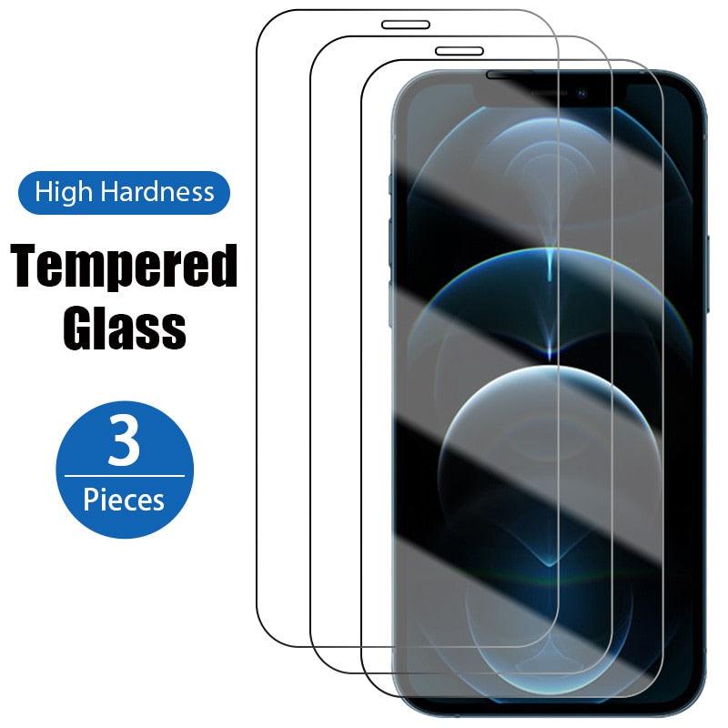 3PCS Tempered Glass for iphone 14 12 13 11 pro max XS XR Screen Protector for iPhone 11 12 13 mini SE 14 7 8 6 6s plus glass Full Coverage Matte Tempered Glass Screen Protector For iPhone