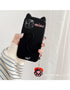 Cartoon Cute Cat Ear Phone Case For Iphone 14 12 13 11pro Max X Xr Xs 7 14plus Matte Soft Silicone Shockproof Case Funny Cat Design Cute Back Case