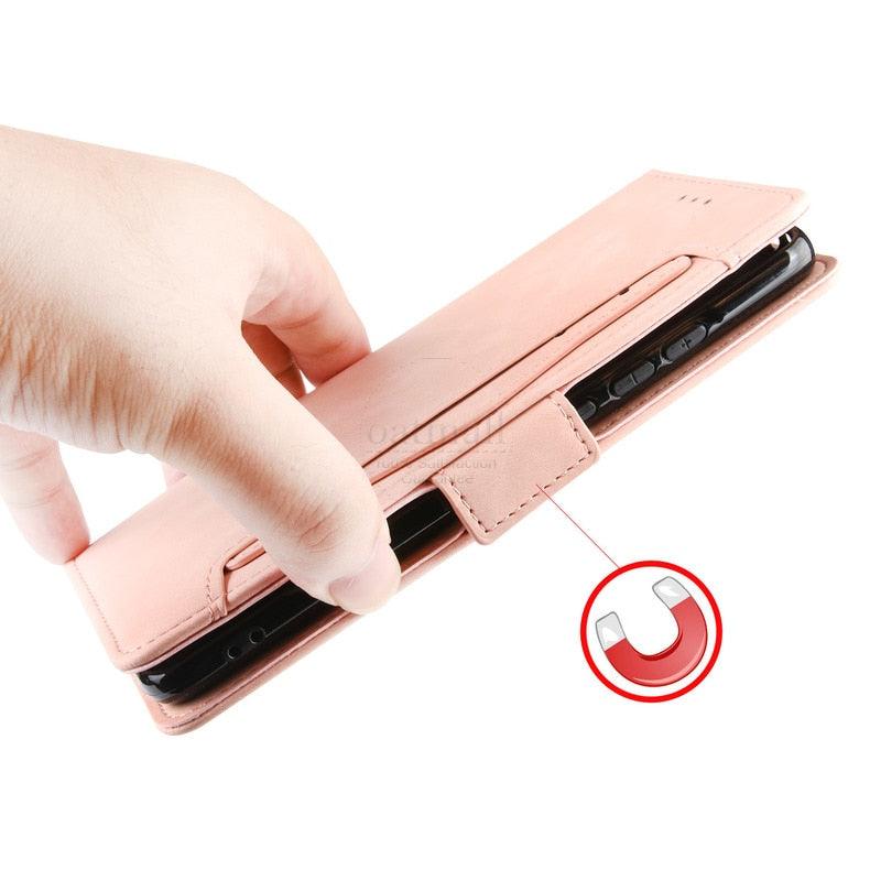 Wallet Cases For iPhone XR Case Magnetic Closure Flip Cover For iPhone X XS Max Leather Card Photo Holder Phone Bags PU Leather Flip Case Cover Stand Pocket for iPhone