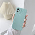 Soft Silicone Candy Color Phone Case For iPhone 13Mini iPhone 14Pro Max Ultra Thin Shockproof Cover Solid Color Shockproof Silicone Case For iPhone