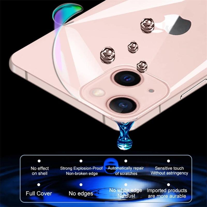 Full Cover iPhone 14 13 11 12 XS MAX XR X 7 8 6 6S SE Pro MAX Plus Mini Soft Back Phone Screen Protector Anti Bubble/Scratch Ultra Thin Tempered Glass Screen Protector