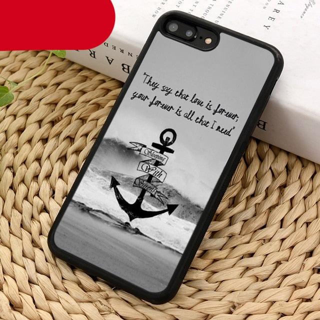 Classical Small Anchors Phone Case Cover For Iphone 14 5 6s 7 8 Plus X Xr Xs 11 12 13 Pro Max Ultra Plus Transparent Mobile Phone Case Anchor Phone Cover