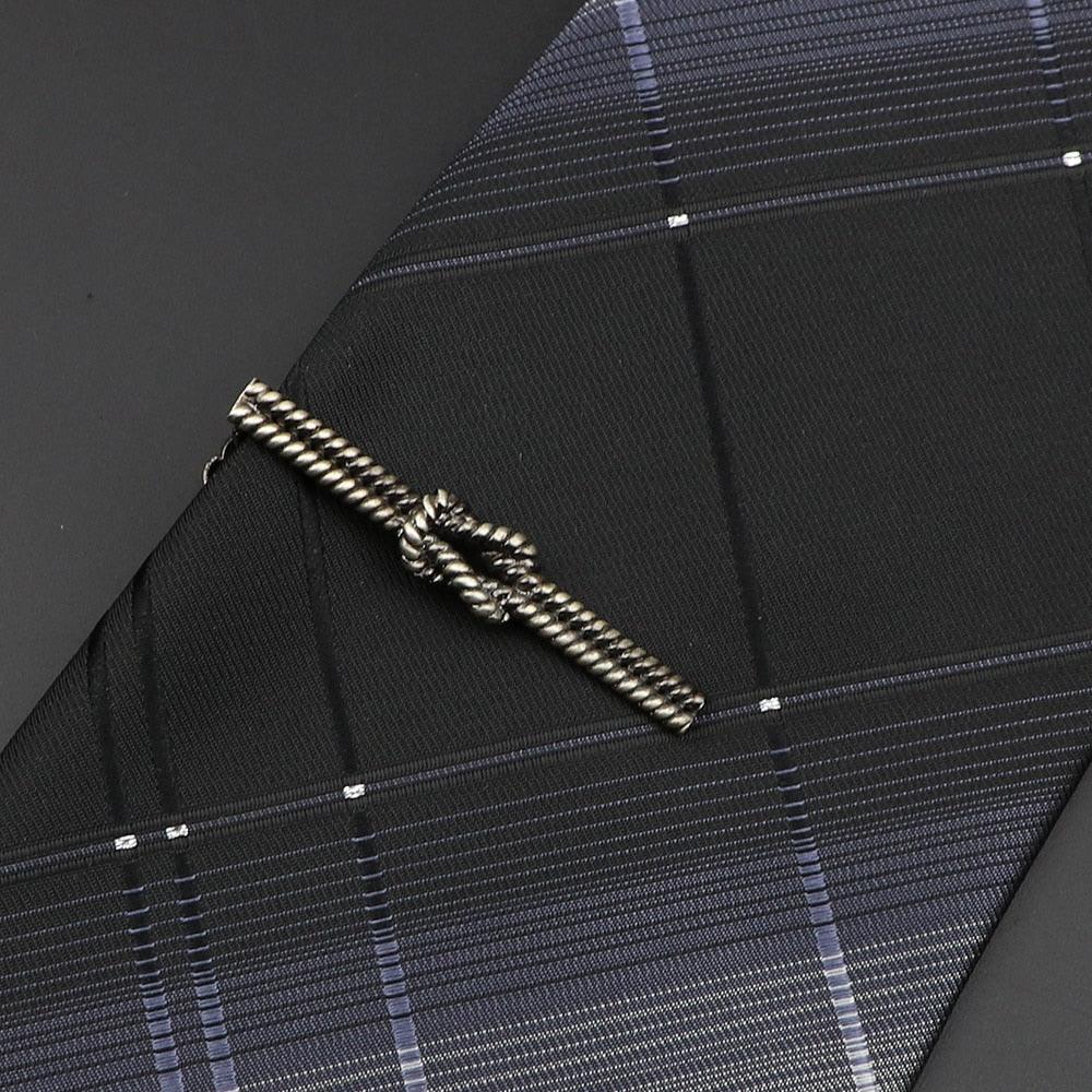 Men's Metal Tie Clip Vintage Unique Shape Bright Stainless Steel Necktie Clasp Gentleman's Party Luxury Tie Bars Clips Wedding Luxury Design Accessories For Men