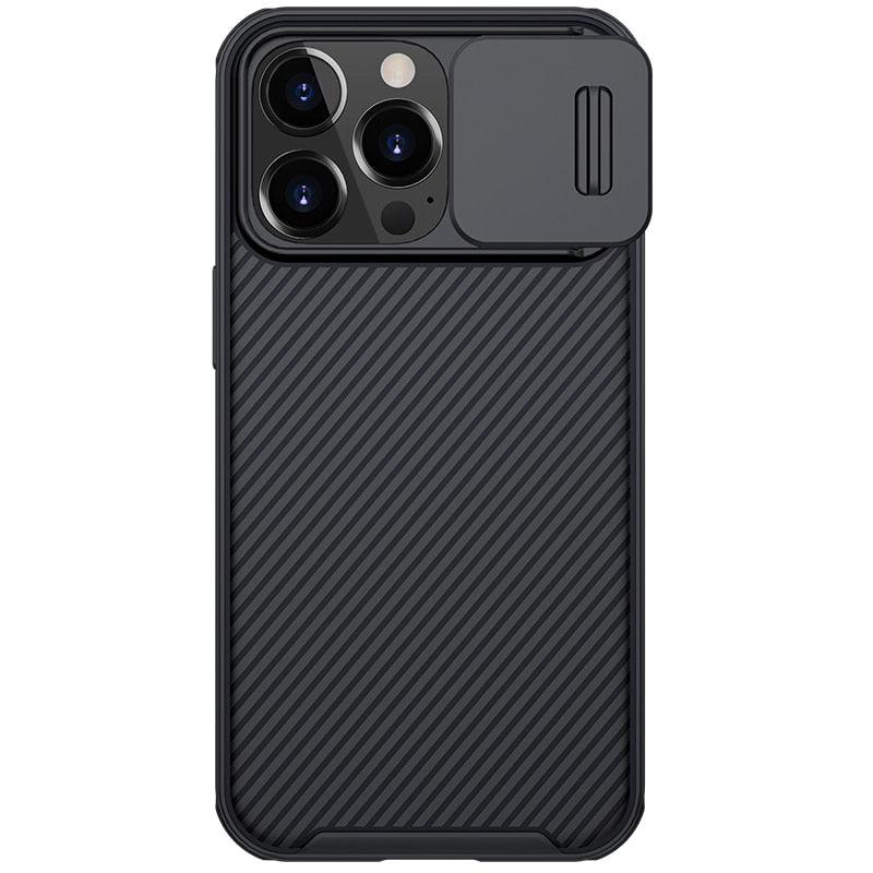 Super Hard Back Soft Shock Absorb Cover for iPhone 13 Pro Max Case Slide Camera Business Black Elegant Back Cover for iPhone 13 Mini 13 Pro Max Case