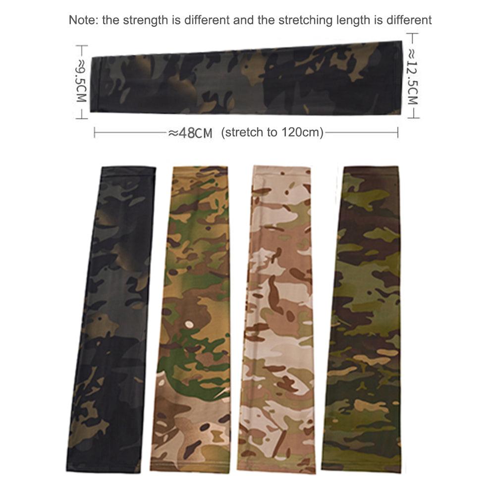 2PCS Tactical Camouflage Sports Arm Sleeve Basketball Cycling Arm Warmer Summer Running Fishing UV Sun Protection Soft Cover For Arm Tattoo Cover Up Cooling Sports Sleeve For Basketball Golf Football