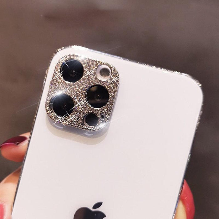 Camera Lens Metal Protector For iPhone 14 13 12 11 Pro Max Hollow Glitter Rhinestones Camera Protector For iPhone 12 13 Mini 14 Diamond Camera Lens Protection Decorations Lens Protector Cover for iPhone