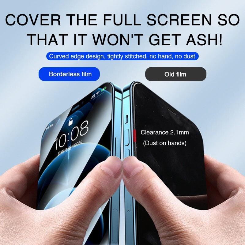 4K HD Full Cover Protective Glass on For iphone 11 12 13 14 PRO MAX Screen Protector Tempered Glass On iphone 14 Plus X XR Glass Tempered Glass Film with HD Clarity Touch Accurate Impact Absorb Screen Protector