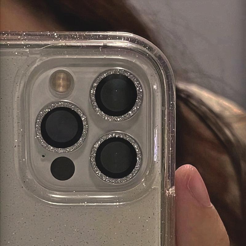 Camera Lense Protection Glass Large Glitter Stone Camera Protector For iPhone 13 Mini 14 Pro Max luxury Glitter Diamand Camera Lens Protectors Camera Metal Ring Glass For iPhone 11 Protective Cap