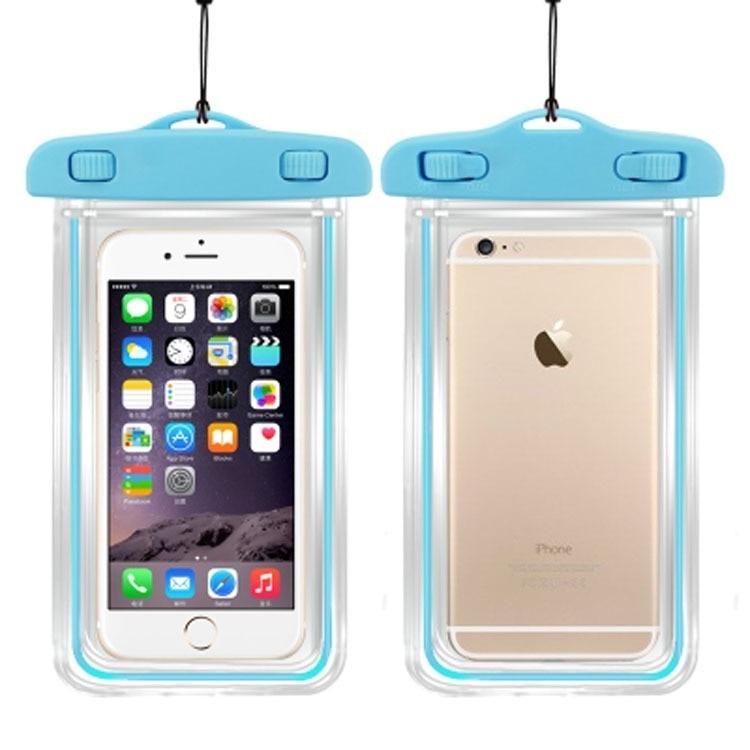 Colorful Pouch Universal Waterproof Cell Phones Useful Dropping Convenient To Use Lightweight Portable Bags Plastic Waterproof Underwater Pouch for Mobile Phone Case & Strap 3.5 -6 inch