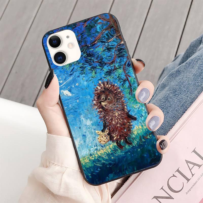 Bright Hedgehog In The Fog Phone Case For Iphone 13 8 7 6 6s Plus X 5s Se 2020 Xr 11 12 Mini Pro Xs Max Screen Protector soft Flexible Silicone Gel Rubber Bumper Cover