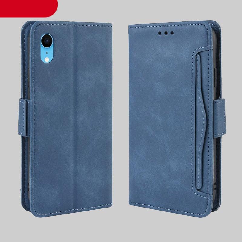 Wallet Cases For iPhone XR Case Magnetic Closure Flip Cover For iPhone X XS Max Leather Card Photo Holder Phone Bags PU Leather Flip Case Cover Stand Pocket for iPhone