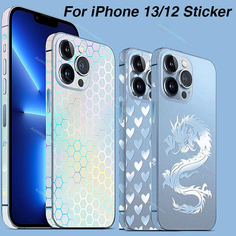 Back Film For iPhone 13 12 Pro Max Mini Protector Sticker Case For iphone 12pro 13Pro 13mini 12 mini Transparent Laser Card Durable High Quality Back Film For iPhone - Hamna2500 - - Stevvex.com