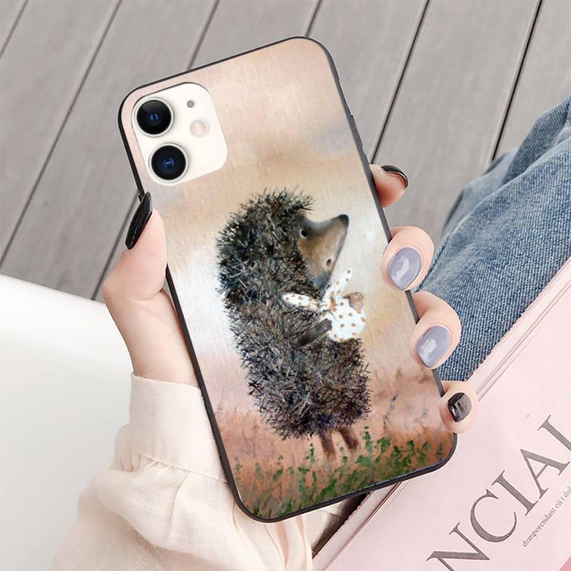 Bright Hedgehog In The Fog Phone Case For Iphone 13 8 7 6 6s Plus X 5s Se 2020 Xr 11 12 Mini Pro Xs Max Screen Protector soft Flexible Silicone Gel Rubber Bumper Cover