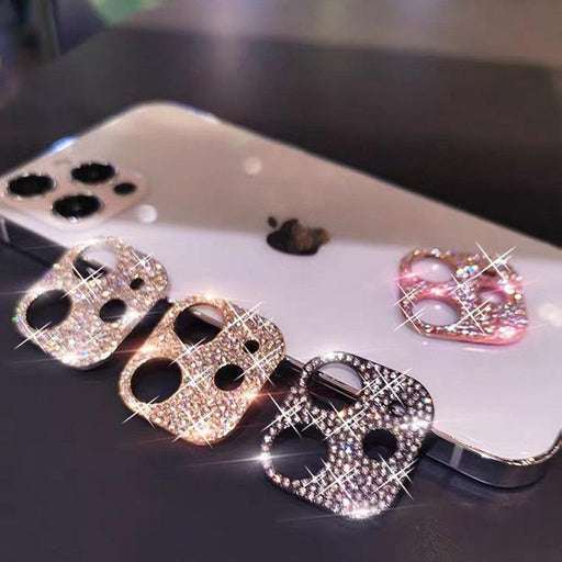 Camera Lens Metal Protector For iPhone 14 13 12 11 Pro Max Hollow Glitter Rhinestones Camera Protector For iPhone 12 13 Mini 14 Diamond Camera Lens Protection Decorations Lens Protector Cover for iPhone