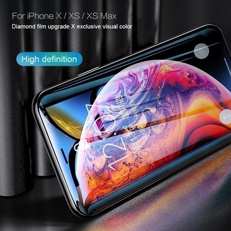 500D Curved Protective Glass For iphone SE 2020 6 6S 7 8 Plus Tempered Glass Film on iPhone X XR 11 Pro XS Max Screen Protector Anti-Fingerprint Tempered Glass Film Full Screen Case Friendly Bubble Free for iPhone