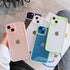 Unisex Cute Shockproof Silicone Bumper Phone Case For iPhone 14 11 12 13 Pro Max Colorful Transparent Protection Back Cover Silicone Protective Cover For iPhone