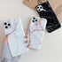 White Gray Marble Slim Soft Clear Bumper Full-Body Protective Phone Case Cover Glossy Marble Texture Cover for iPhone 11 14 Pro Max 14Plus 12 13 Mini X XR XS Max Soft Back Case