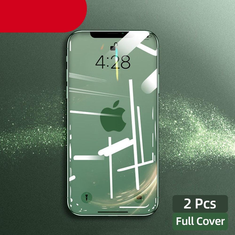 2PCS Screen Protector Tempered Glass For iPhone 14 13 12 Pro Max Full Cover Protective Glass For iPhone 13 Pro Max 9H Hardness Anti-Scratch Shockproof Protection Screen Cover Shield