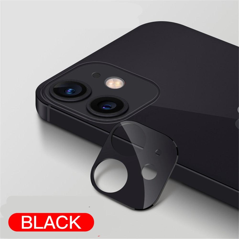 Camera Lens Tempered Glass For iPhone 12 11 Pro Max 12 Mini Full Cover Camera Ring Protector Sticker On iPhone12 Anti Scratch Camera Lens Protector 9H HD Camera Tempered Glass